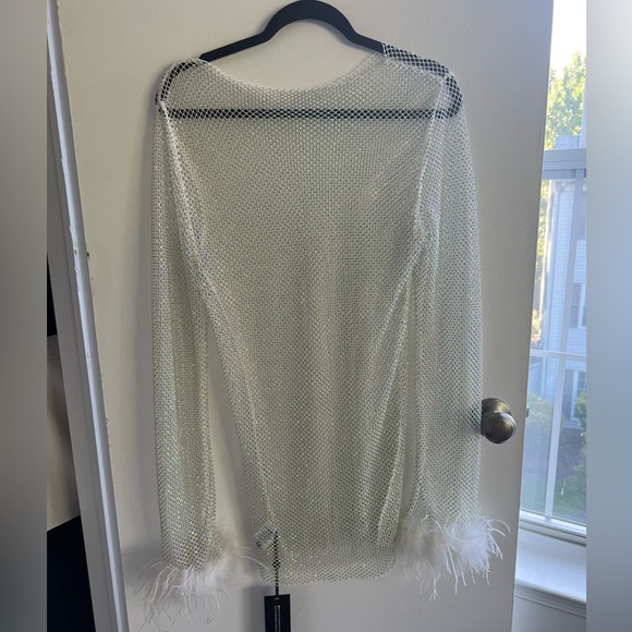 White Fox - Disco Inferno long sleeve mini dress - Picture 1 of 5